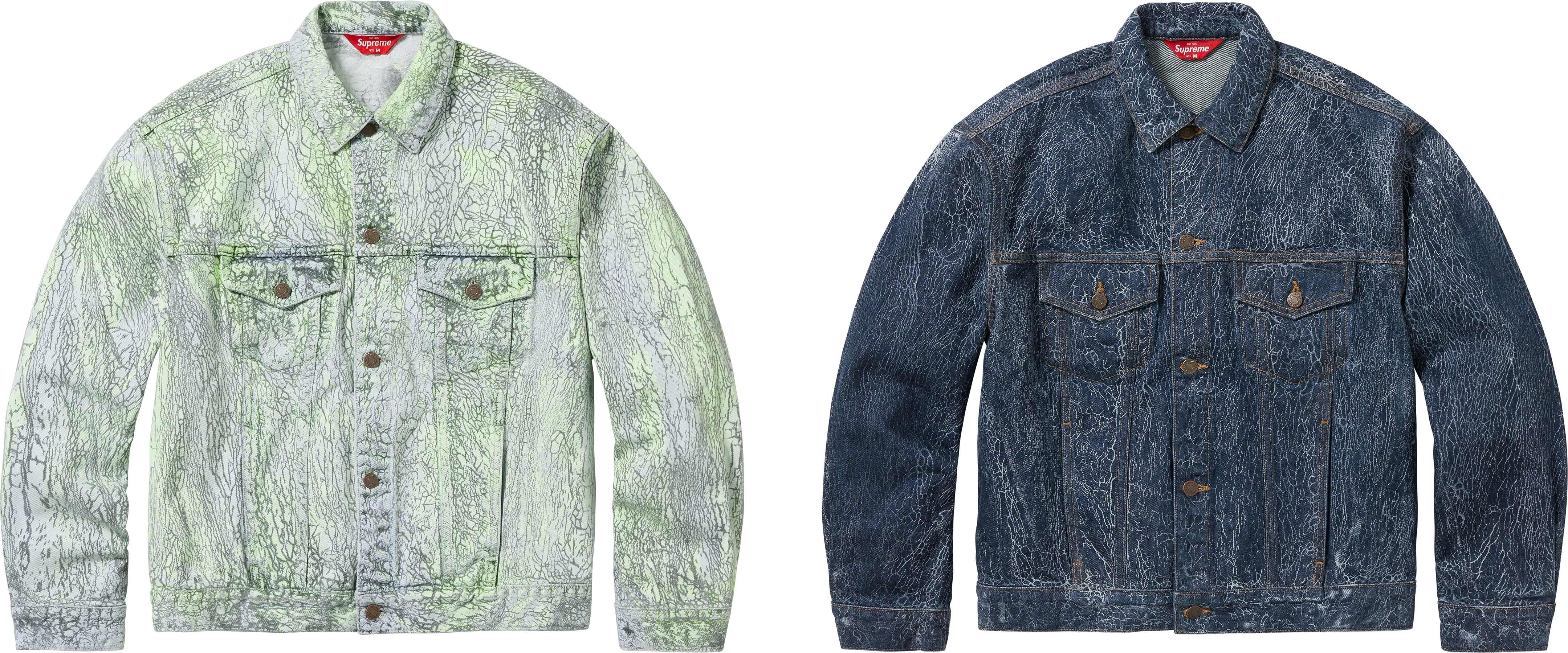 Crackle Denim Trucker Jacket
